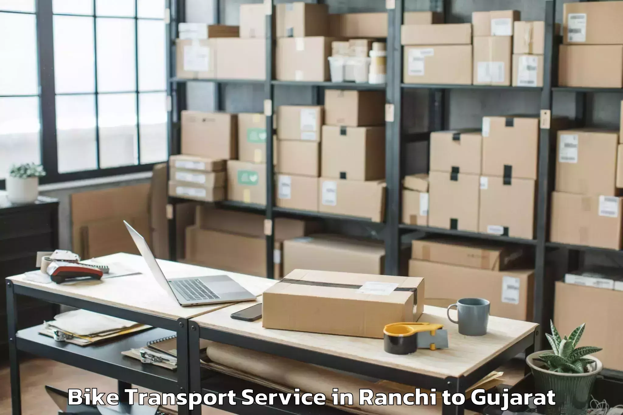 Book Your Ranchi to Ahmadabad City Bike Transport Today